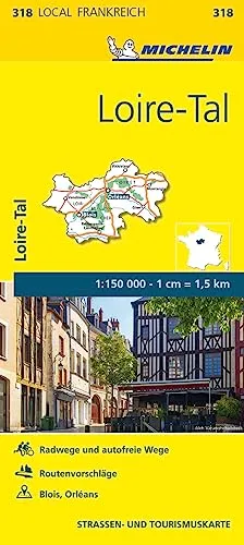 Michelin Loire-Tal: Straßen- und Tourismuskarte 1:150.000 (MICHELIN Localkarten)