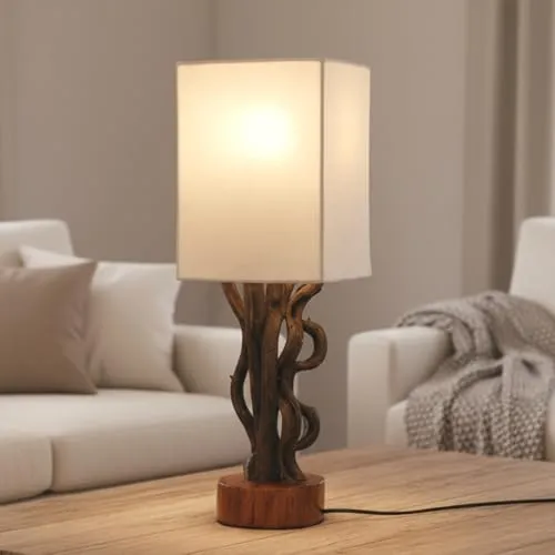 Tischleuchte Trei in weiß von Guru-Shop