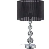 Elegante Kristall Tischlampe von Relaxdays - Moderne Tischlampe aus Eisen mit rundem Schirm, perfekt für jedes Zimmer. Mit einem Gewicht von 1,8 kg und E27 Sockel für einfache Glühbirnenwechsel.