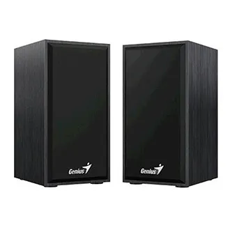 Genius Lautsprecher SP-HF180, 2.0, 6W, schwarz, Lautstärkeregler, Holz, 150Hz-20kHz