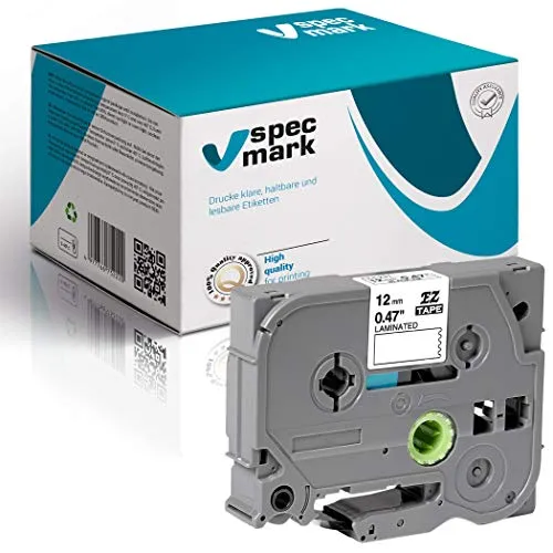 specmark Schriftband TZe-233 12mm x 8m Blau auf Weiß Band kompatibel mit allen Drucker Brother PT P-touch AZe-233 EZe-233 TZ-233 TZ2-233