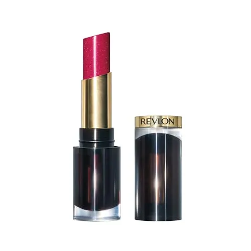 Revlon Super Lustrous Glass Shine Lipstick, Lippenstift mit brillanter Farbe, cremige und feuchtigkeitsspendende Formel mit Hyaluronsäure, Aloe und Rosenquarz, 017 Love Is On, 3.1 ml