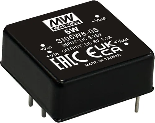 MEANWELL DC-DC-Wandler geregelt 9V 0,667A 1