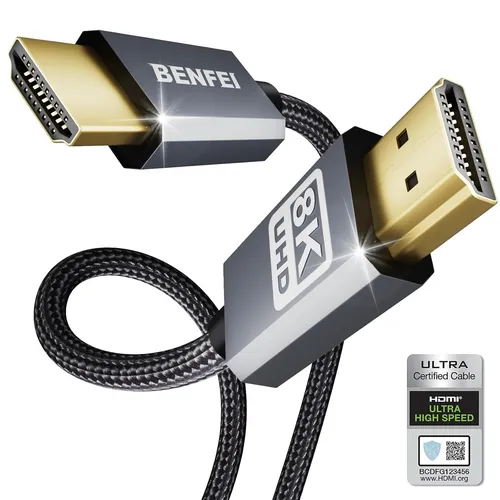 BENFEI 8K HDMI 2.1 Kabel 1,8M, Zertifiziertes Ultra High Speed HDMI® Kabel