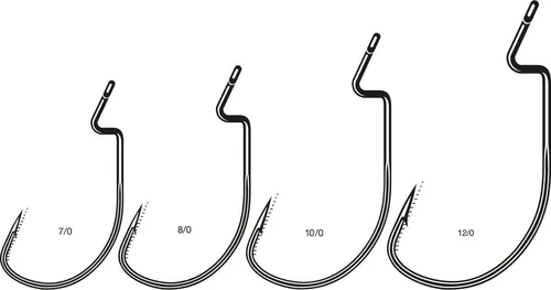 VMC 7348 Specimen Wide Gap Hook - Offsethaken, Größe/Packungsinhalt:Gr. 7/0 / 4 Stück