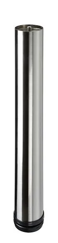 Hettich Möbelfuß 6,0 x 40 - 43 cm Edelstahl-Optik - 1 Stück Möbelfuß