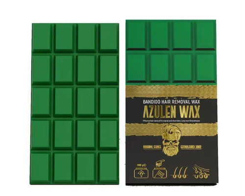 Bandido Warmwachs-Haarentferner Bandido Hair Removal Wax Heißwachs Schokoladenform 500g Azulen