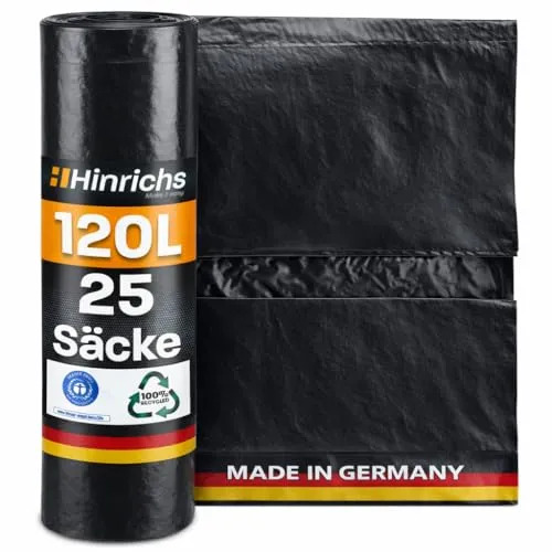 Hinrichs Müllsäcke 120L extra Stark in schwarz von Hinrichs