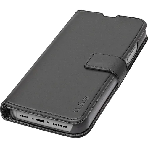 SBS Wallet Stand iPhone 15 Plus schwarz (Apple iPhone 14 Plus, Apple iPhone 15 Plus) (TEBKWALIP1567K)