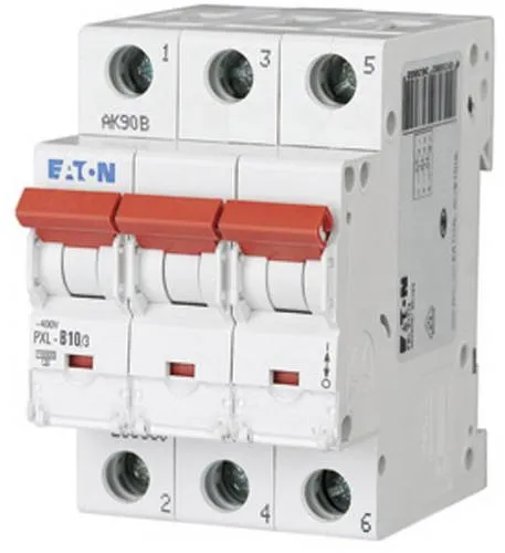 Eaton PXL-C10/3 LS-Schalter 3-pol C10A - Leitungsschutzschalter, 3-polig, 10 A, ideal für Wohnungs- und Gewerbeanwendungen mit hoher Schaltleistung von 10 kA nach IEC/EN 60898-1.