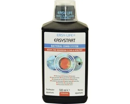 Easy Life EasyStart 500 ml - Wasserpflege für Aquarien, beschleunigt die Wasserklärung und stabilisiert das Umfeld für gesunde Fische mit hochaktiven Bakterienkulturen.
