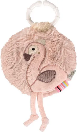 Fehn Greifspielzeug Lazy, Crazy & Pink, Stoffbuch Flamingo