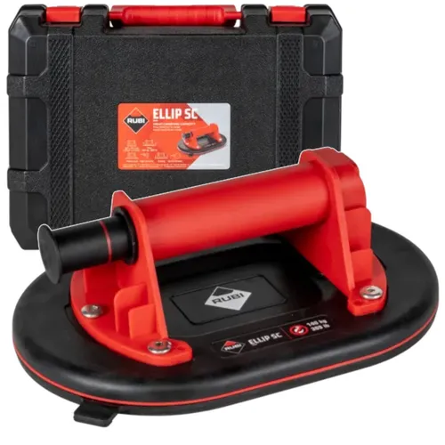 Rubi Ellip Tegeldrager mit Vakuumpumpe in rot von Rubi