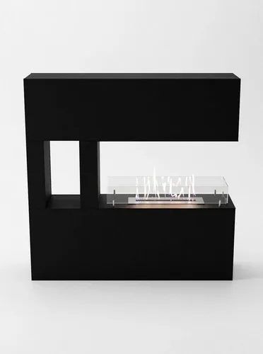 GLOW FIRE Echtfeuer-Dekokamin Vestland - Dekokamin aus Stahl und Glas mit 3h Brenndauer und 2 kW Heizleistung. Genießen Sie ein rauchfreies Flammenspiel ohne Schornstein und schaffen Sie eine gemütliche Atmosphäre in jedem Raum.