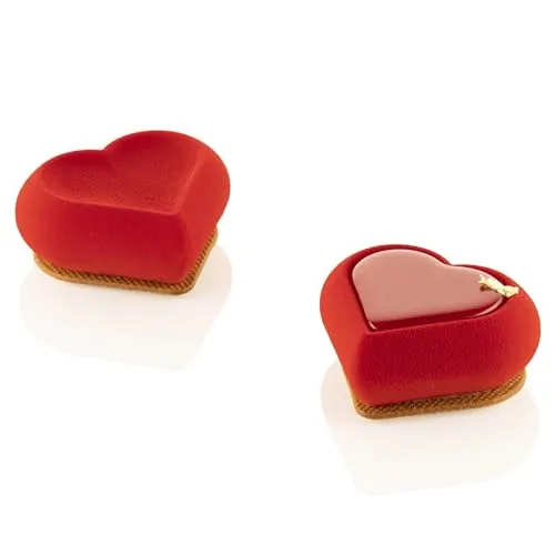silikomart HeARTIX 85 Silikonformen Herz - Form 6 Vertiefungen 78 x 70 H 30 mm Volumen 85 ml - Professionelles Zubehör für Küche und Konditorei - Backformen für Einzelportionen Valentinstag