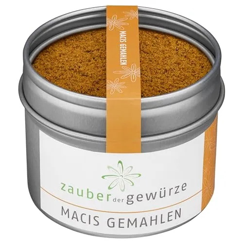 Zauber der Gewürze Macis gemahlen – Muskatblüte der Muskatnuss, für süße und herzhafte Gerichte, perfekt für weihnachtliches Gebäck, 50 g