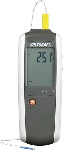 VOLTCRAFT PL-120 T1 Temperatur-Messgerät - Elektrische Messgeräte - Präzises Temperatur-Messgerät für K- und J-Typ Thermoelemente mit einem Messbereich von -200 bis +1372 °C und 0.1 °C Auflösung.
