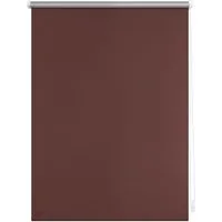 Lichtblick Rollo Klemmfix 120 x 150 cm, braun - Verdunkelndes Thermo-Rollo mit Hitzeschutz-Beschichtung, ideal für Blendschutz im Büro oder Wohnbereich. Montage ohne Bohren dank Klemmträger.