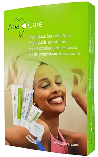 ApaCare Prophylaxe-Set - Zahncreme, Reparaturpaste, Polierpaste & Zahnschiene, mit flüssigem Zahnschmelz für weiße Zähne, empfindliche Zähne & Schutz vor Karies