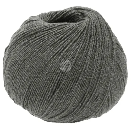 LANA GROSSA Meilenweit Cotton Bamboo | 4-fädiger Bambus Klassiker, waschmaschinenfest | Handstrickgarn aus 40% Baumwolle, 25% Schurwolle, Viskose | 100g Wolle zum Stricken & Häkeln | 420m Garn FB15