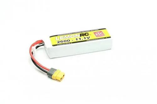 LemonRC Modellbau-Akkupack (LiPo) 11.1 V 2600 mAh - Hohe Belastbarkeit - Modellbau-Akkupack (LiPo) mit 2600 mAh und 35 C für hohe Belastbarkeit. Ideal für leistungsstarke Modellbau-Projekte.