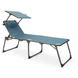 Berger Slimline Dreibein Sonnenliege persisch-blau