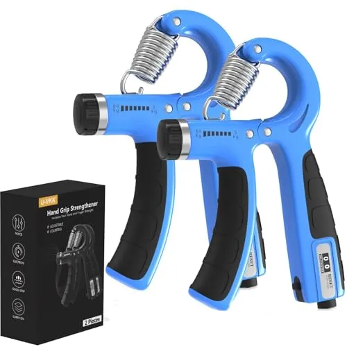 Handtrainer, U-VKK Unterarmtrainer, Verstellbarer Griff 5-60 kg,Hand Unterarm Trainingsgerät,Grip Griffkraft Trainer,Rutschfester Griff,Für Sportler und Wiederherstellung der Hand