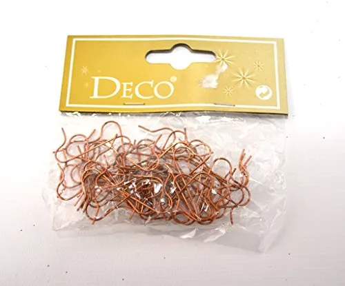 Kugelaufhänger S-Haken 50 Stück Metall 3.5cm Christbaumkugel Aufhänger Kupfer