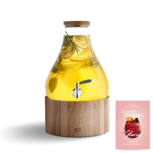 SPRINGLANE Glas Getränkespender 5,5 L Gloria mit Edelstahl-Zapfhahn - Getränkeautomaten für die Gastronomie – Der elegante Limonaden-Spender begeistert mit 5,5 Litern Fassungsvermögen und einem hochwertigen Edelstahlzapfhahn für tropffreies Zapfen.