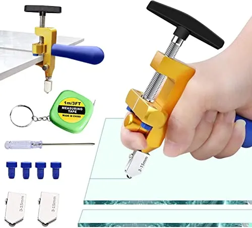 aleawol 2 IN 1 Professionelles Glasschneider Set