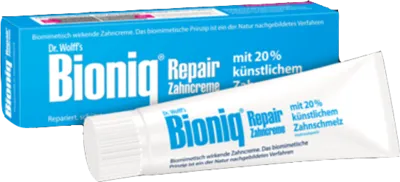 Bioniq Repair-Zahncreme 75 ml - Zahnpasta für reparierende Wirkung, stärkt den Zahnschmelz und sorgt für gesunde Zähne, rezeptfrei von Dr. Kurt Wolff.
