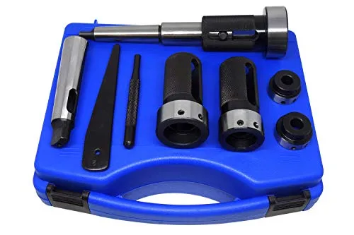 Gewindeschneid-Einrichtung für Reitstock MK2+MK3 - Schneidwerkzeuge für präzises Außengewindeschneiden mit 5 Schneideisenhaltern und Gewindelängen bis 55 mm.