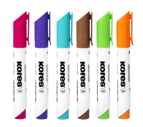 Kores Whiteboard Marker K MARKER XW1 Rundspitze 6er Etui