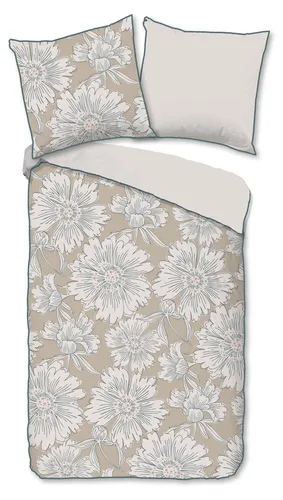 Descanso Bettbezug 135x200 + 1 Kissenbezug 80x80 cm - Blumen - Hochwertiger Bettbezug Descanso aus 100% Baumwolle mit Reißverschluss. Ideal für ganzjährige Nutzung, pflegeleicht und langlebig. Verleihen Sie Ihrem Schlafzimmer einen frischen Look mit floralen Designs!