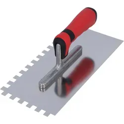 HELPMATE ? gezahnte Glättekelle 10x10 mm - Profi Zahnspachtel hergestellt in Deutschland - 230 x 130 mm Zahnkelle zum Auftragen von Spachtelmasse und Fliesenkleber