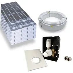 HoWaTech DRY Komplett Set Fußbodenheizung 5/10m² - Effiziente Fußbodenheizung für komfortable Wärme, ideal für Renovierungen. Mit 30mm EPS Dämmplatten und schneller Erwärmung für jeden Raum.