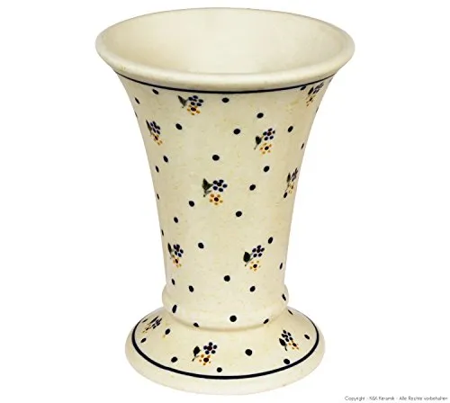 Original Bunzlauer Vase/Blumenvase D=14,2cm, H=19,5cm im Dekor 111