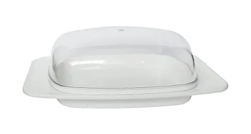 Anik-Shop BUTTERDOSE Deckel 19,5x12,5x6cm Kunststoff Butterglocke Kühlschrank Butterschale Butter Dose Box 64 (Weiss)