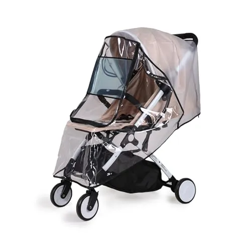 bemece Regenschutz für Kinderwagen, Regenverdeck für buggy, Bequemes Zugangsfenster, Gute Luftzirkulation, Schadstofffrei