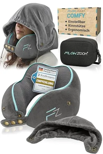 FLOWZOOM Comfy Nackenkissen mit Kapuze von FLOWZOOM
