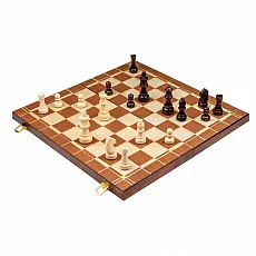 Philos 2510 Schach-Backgammon-Dame-Set - Gesellschaftsspiel mit 40 mm Feldern und 78 mm Königshöhe, inklusive hochwertiger Staunton Figuren und einer eleganten Holzbox mit Metallverschlüssen.