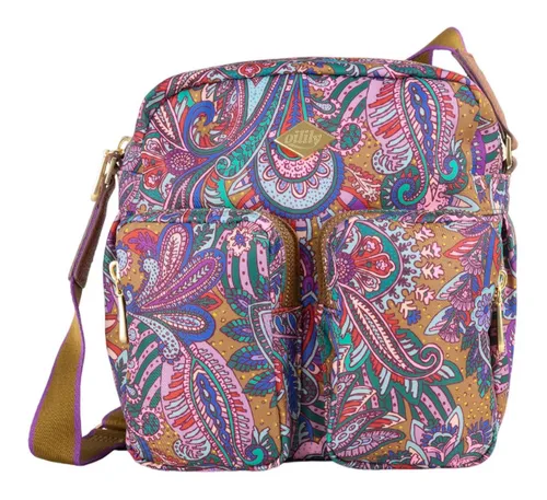 Oilily Sabo Umhängetasche 20cm - Stilvolle Damenhandtasche - Wickeltaschen mit modernem Design, aus strapazierfähigem Polyester, ideal für unterwegs und mit praktischem Reißverschluss für Sicherheit.
