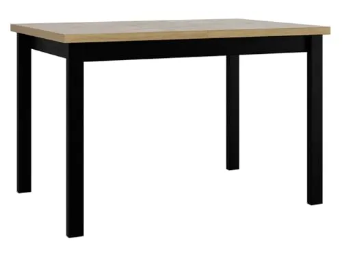Mirjan24 Ausziehbarer Esstisch Awrolt I, 120-150 cm, Sonoma/Schwarz