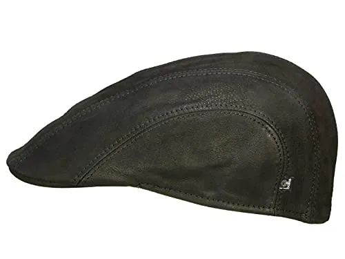 Balke Herrensportmütze aus Rind-Nappa Leder in schwarz von Balke