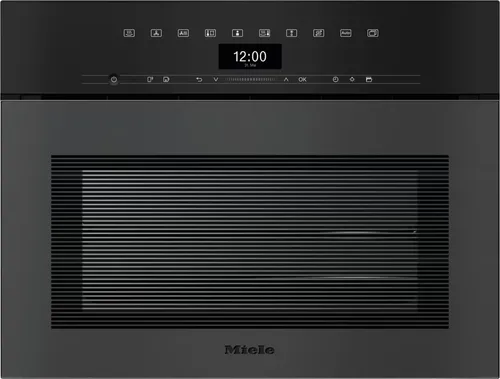 Miele DGC 7440 HCX Pro Griffloser Kompakt-Dampfbackofen in Obsidianschwarz
