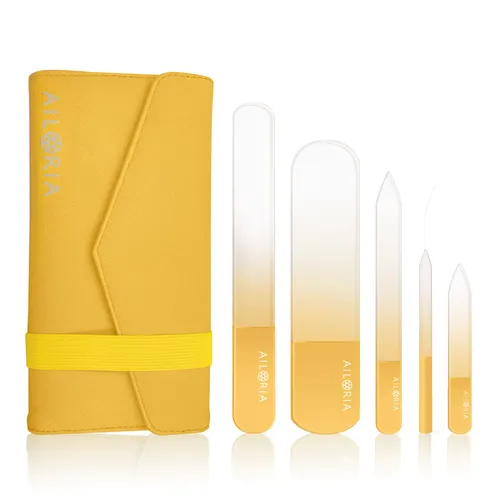 CONTOUR LUXE Glas-Nagelfeilenset - Perfekte Nagelpflege - Nagelpflege - Hochwertiges Glas-Nagelfeilenset für sanfte und präzise Nagelpflege, ideal für ein gepflegtes Erscheinungsbild.
