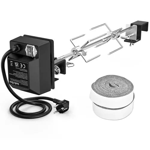 onlyfire Edelstahl Grillspieß Set mit Elektromotor