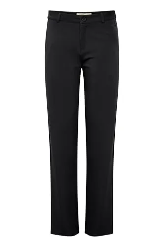 fransa FRLANO Damen Hose Stoffhose Eingrifftaschen verdeckter Reißverschluss Casual, Größe:36, Farbe:Black (200113)