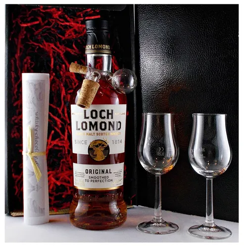 Loch Lomond Single Malt Whisky +2 Bugatti Gläser +Glaskugelportionierer Geschenk