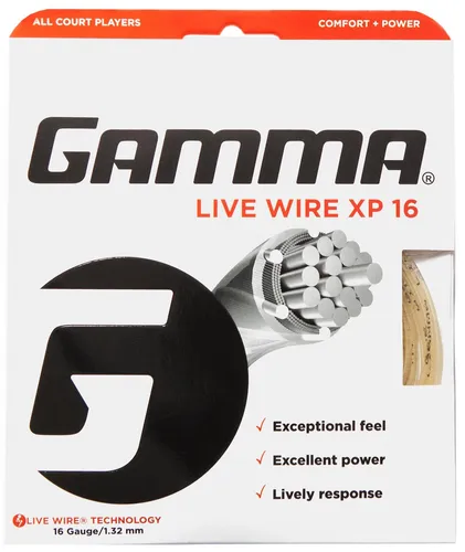 Gamma Tennissaite Live Wire XP 12,2 m Set in beige von Gamma